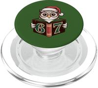 Christmas Owl Book Reader 67 Meme PopSockets PopGrip for MagSafe