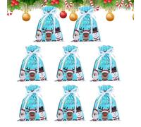 Christmas Package Bag,8-Piece Christmas Drawstring Wrapping Bags - Reusable Stocking Stuffers Party Favors for Jewelry Wedding Treats Snacks Tree Goodie Friends Kids