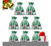 Christmas Packaging Bags - 8-Piece Christmas Drawstring Wrapping Bags,Reusable Stocking Stuffers Party Favors for Jewelry Wedding Treats Snacks Tree Goodie Friends Kids