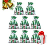 Christmas Packaging Bags, Christmas Candy Packaging Bags 8-Piece, Decorative Party Favors for Wedding Friends Birthday Festival Jewelry Tree Kids Cookie