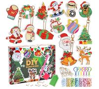 Christmas Painting Sticker Kit, Christmas Diamond Painting Sticker Kit, Diamond Art Stickers Kits for Kids, 5D DIY Diamond Art Crafts Kits, Christmas Diamond Painting Toys Gifts for Girls Boys (B)