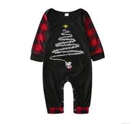 Christmas Pajamas for Family，2 Pcs Familiy Matching Christmas Soft Pjs,Long Sleeve T-Shirts and Plaid Pants Xmas Sleepwear Parent-Child Nightwear Loungewear for Dad Mom Kids and Baby