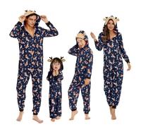 Christmas Pajamas for Family,Matching Christmas Pyjamas,Family Christmas Pyjamas Set Cute Cartoon Matching Christmas Pjs for Family Comfortable His and Hers Christmas Pyjamas/J/Style-Blue/Mom