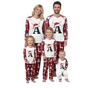 Christmas Pajamas Set for Family Xmas Matching Pyjama Women Men Kids Baby His and Hers Fun Couple Pjs Boys Girls Cartoon Cute Sleepwear First Christmas Matching Pjs Mum and Daughter Family Nightwear