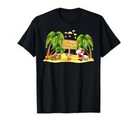 Christmas Palm Tree Tropical Xmas Coconut Lights Pajamas T-Shirt