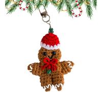 Christmas Pan Di Ornaments, Plush Pan Man | Crochet Christmas Pan Man - Winter Festival Dolls Figurines - Winter Festival Emotional Doll for Home