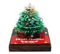Christmas Panoramic 2026 Executive Desk Christmas Tree Calendar Paper Carving Sacred Art Unique Business Set Decoration Festive Planning (Watermelon Red, 9. 8x9. 8x8. 5cm)