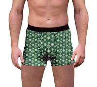 Christmas Pants Men, Print Mid Rise Briefs Comfortable wear Soft Breathable Fabric Stretch Fit Holiday Design All Day Support (Green XXXL)