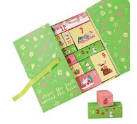 Christmas - Paper 33.5x30.5x8 cm | Empty Boxes 24 Days 2025 To | Festive Container for Birthday Parties, Candy, Treats and Jewelry of Children and Adults.