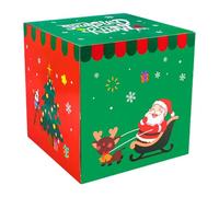 Christmas Paper Candy Box - Santa Claus Folding Home Decor,Christmas Snack Box - for Rings Necklaces Bracelets Watches Perfume Birthday Halloween Thanksgiving Holiday New Year Wedding Eve