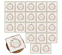 Christmas Paper Napkins, Berry Wreath Napkins, Merry Christmas Napkins, Cocktail Napkins for Holidays, 2-ply Christmas Napkins, Festive Beverage Napkins, Holiday Napkins, Winter Dinner Napkins,