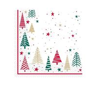 Christmas Paper Napkins, Christmas Forest Design, Pack of 20, 3 Ply
