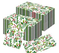 Christmas Paper Napkins, Christmas Party Napkin Serviette,Cocktail Napkins Dinner Napkins,Xmas Berry Paper Party Napkins Serviettes Tableware for Christmas,Birthday Party, Wedding Decor,Baby Showers
