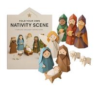 Christmas Paper Nativity Scene | Paper Nativity Scene Craft Set | Handmade Nativities Party Decorations with Jesus, Angel & Animal | Diys Papers Nativities Scenes Gift for Craft Lovers