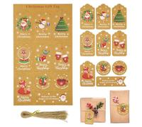 Christmas Paper Tags,Christmas Label Kraft Paper Tag Santa Christmas Tag Name Hanging Labels for Presents Decoratin Christmas Trees Gift Packaging A8NPKZDP