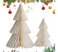 Christmas Paper Tree Decoration | Desktop Paper Christmas Tree,Multi-layer Centerpiece Small 3D Trees, 2X Reusable Table Decorations for Home