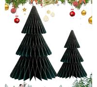 Christmas Paper Tree Decoration | Desktop Paper Christmas Tree | Multi-layer Centerpiece Small 3D Trees, 2X Reusable Table Decorations for Home