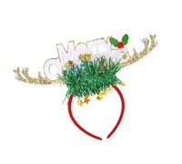 Christmas Party Accessories Elk Horned Headband Seasonal Festival Props Hairband Family Gathering Theme Party Hairhoop Glowing Head Accessory