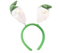 Christmas Party Accessories Faceless Rudolph Doll Headband, Green | Nonwoven Double Head Faceless Hairhoop, Holiday Room Decoration, Family Gathering Party Dress Up