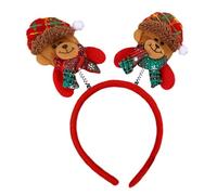 Christmas Party Accessories Hair Hoop Scarf Bear/Santa Headband Seasonal Holiday Hairband Family Gathering Headpieces Decorations Themed Hairband Headwear Festive Hair Accessory Holiday Headband