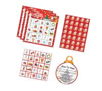 Christmas Party Bingo Card Set Interactive Family Game With 24 Playing Cards For Family Gatherings Holiday Winter Party Christmas Bingo Game For Large Group Adults Kids Cards