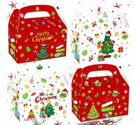 Christmas Party Boxes Gingerbread Popcorn Boxes Treats Bag