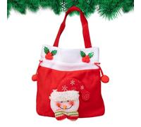 Christmas Party Candy Bag | Cartoon Pouch With Handle | Small Christmas Candy Bag with Drawstring | For School Kindergarten Classroom Home Community School Family Meeting