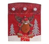 Christmas party chair covers featuring Santa Claus, snowman, and reindeer designs, for enhancing festive atmospheres in family dining rooms and banquet halls (H-YT84)