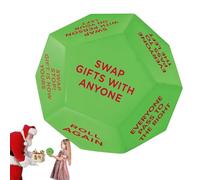 Christmas Party Dice - PU Christmas Activity Dice,12 Different Sides, Exchange Game for Kids Adults Family Gathering Holiday Celebration Winter Birthday