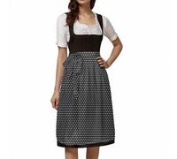Christmas Party Dresses German Oktoberfest Costume Women's Laced Half Apron Bavarian Traditional Cosplay Dress Outfit Elegant Historical Theme Party Attire(Black,M)