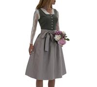 Christmas Party Dresses Women's Oktoberfest Bavarian Traditional Costume Dirndl Dress Cosplay Outfit German Beer Festival Village Maiden Skirt Set With Apron(Army Green,XXL)