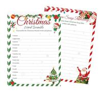 Christmas Party Games Card 30 Pcs Christmas Question and Answer Cards Christmass Words Search Word Game Card Word Scramble Games with Answer Key