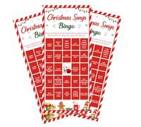 Christmas Party Games For Adults Large Groups, Christmas Songs Bingo-A07 | Christmas Games For Family Party Staff Party, Christmas Songs Bingo Card Game, Xmas Gifts, 25 Pcs