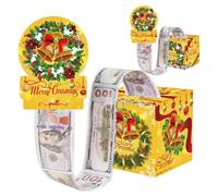 Christmas Party Gifts, Money Box for Cash Gift,Christmas Snowman Party Present,Merry C-hristmas Money Gift Box with Pull Out Card and Cash Holder, Xsmas Surprise Boxs Pull for Kids Adults