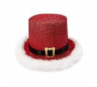 Christmas Party Top Hat | Felt Comfortable Festive,Christmas Red Top Hat with Wide Brim | for Family Friends Men Women Stage Cosplay Event Parade Masquerade Ball