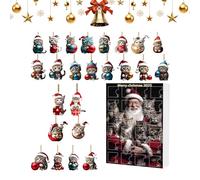 Christmas Party Toy 2025-24 Days Cat 2D Acrylic Pendant Countdown Calendar, Cute Keepsake Complaint Surprise Gift for Children Girls Holiday Collective Decoration for F