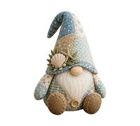 Christmas Patchwork Gnome DIY Craft Kit Handmade Fabric Santa Gnome Decor | Christmas Patchwork Gnome DIY Sewing Kit, Vintage Plaid Fabric Handmade Santa Gnome Ornament Xmas Table Fireplace Home Decor