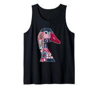 Christmas Patchwork Goose Head Design Tank Top