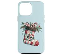 Christmas Patchwork Holiday Sock Festive Decor Case for iPhone 13 Pro Max