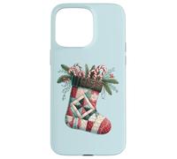 Christmas Patchwork Holiday Sock Festive Decor Case for iPhone 15 Pro Max