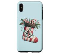 Christmas Patchwork Holiday Sock Festive Decor Case for iPhone XS Max