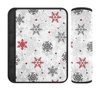 Christmas Pattern Big Small Snowflakes Seat Shoulder Protector Belt Pad Cushion for Babys Comfort Seat Belt Covers for Adults 2 Pack 6.5 * 6.5in