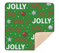 Christmas Pattern Large Sturdy Baby Play Mat for Indoor Outdoor One-Piecing Padded Play Mat for Baby Toddler Infant, 50'' x 50''