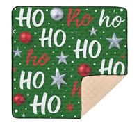 Christmas Pattern Soft Foam Baby Gym & Activity Mat for Floor Lightweight Travel Play Mat for Newborns Babies Infants Toddlers, 50'' x 50''