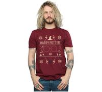 Christmas Pattern T-Shirt Harry Potter Burgundy M