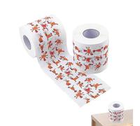 Christmas Pattern Toilet Paper - 4 Inch Paper Roll | Virgin Wood Pulp - 10 x 6.5 cm, Festive Decoration for Bathroom, Home, Restaurant, Suitable for Relatives, Friends,