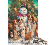 Christmas Paws A Festive Furry Gathering Jigsaw Puzzles 1000 Pieces for Adults | Puzzles | 1000 Piece Puzzle Educational Games Home Decoration Puzzle 1000pcs (75x50cm)