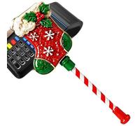 Christmas Payment - Candy Cane Handle Credit Card Holder | Fun Contactless Handheld Accessory Suitable For Retail Stores, Cafes, Shops, Markets, Buses, Subways, and Holiday Parties