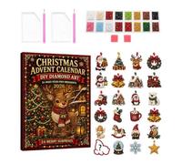 Christmas Pearl Art DIY Advent Calendar - 2026 Countdown Calendar Gift Set | Diamond Art Kits for Adults, 24-Piece Pearl Art Advent Calendar, 2026 Christmas Acrylic Ornament Decor Gift