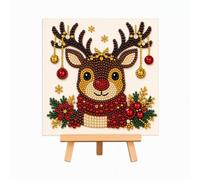 Christmas Pearl Art Kits for Adults,20x20cm Reindeer DIY Craft for Adults | Beginner Friendly Handmade Hobby Set, Ideal for Hobbies Club Activities, Birthday, Christmas, Secret Santa Gifts
